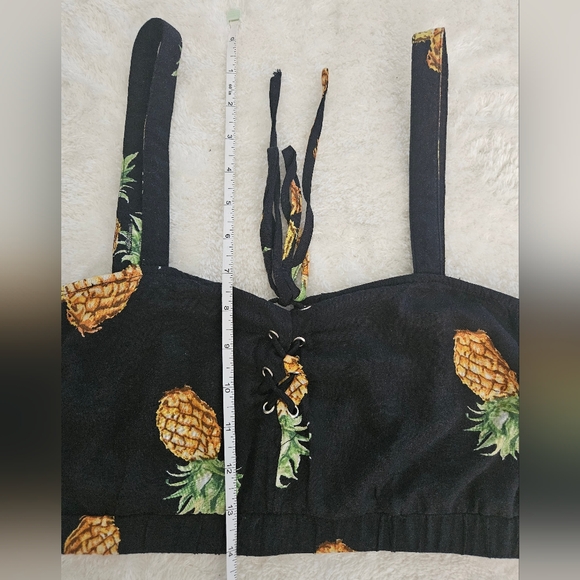 Wild Honey Black Crop Top Size S/M Tropical Resortwear PANTS AVAILABLE - Picture 9 of 10